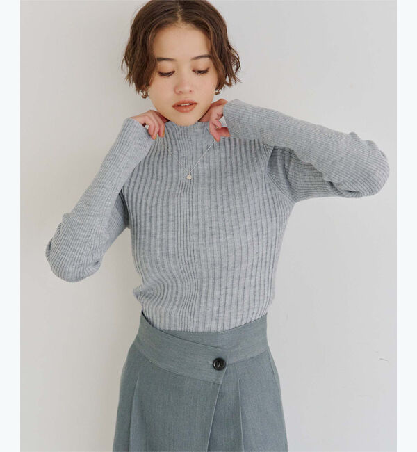titivate「ランダムリブハイネックニット」|ニット・セーター|