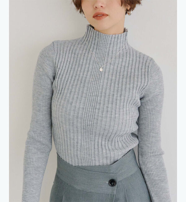 titivate「ランダムリブハイネックニット」|ニット・セーター|