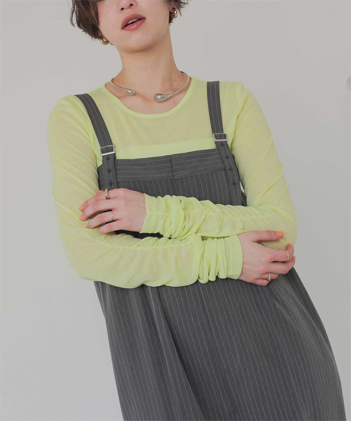 titivate「袖シャーリングシアートップス」|Tシャツ・カットソー|