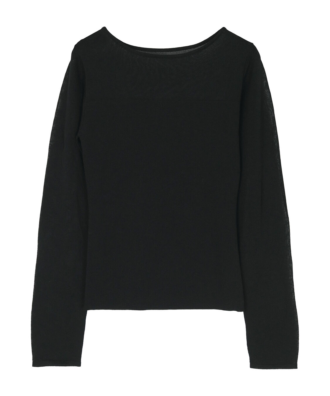 ur's「シアー切替ボートネックニット」|Tシャツ・カットソー|