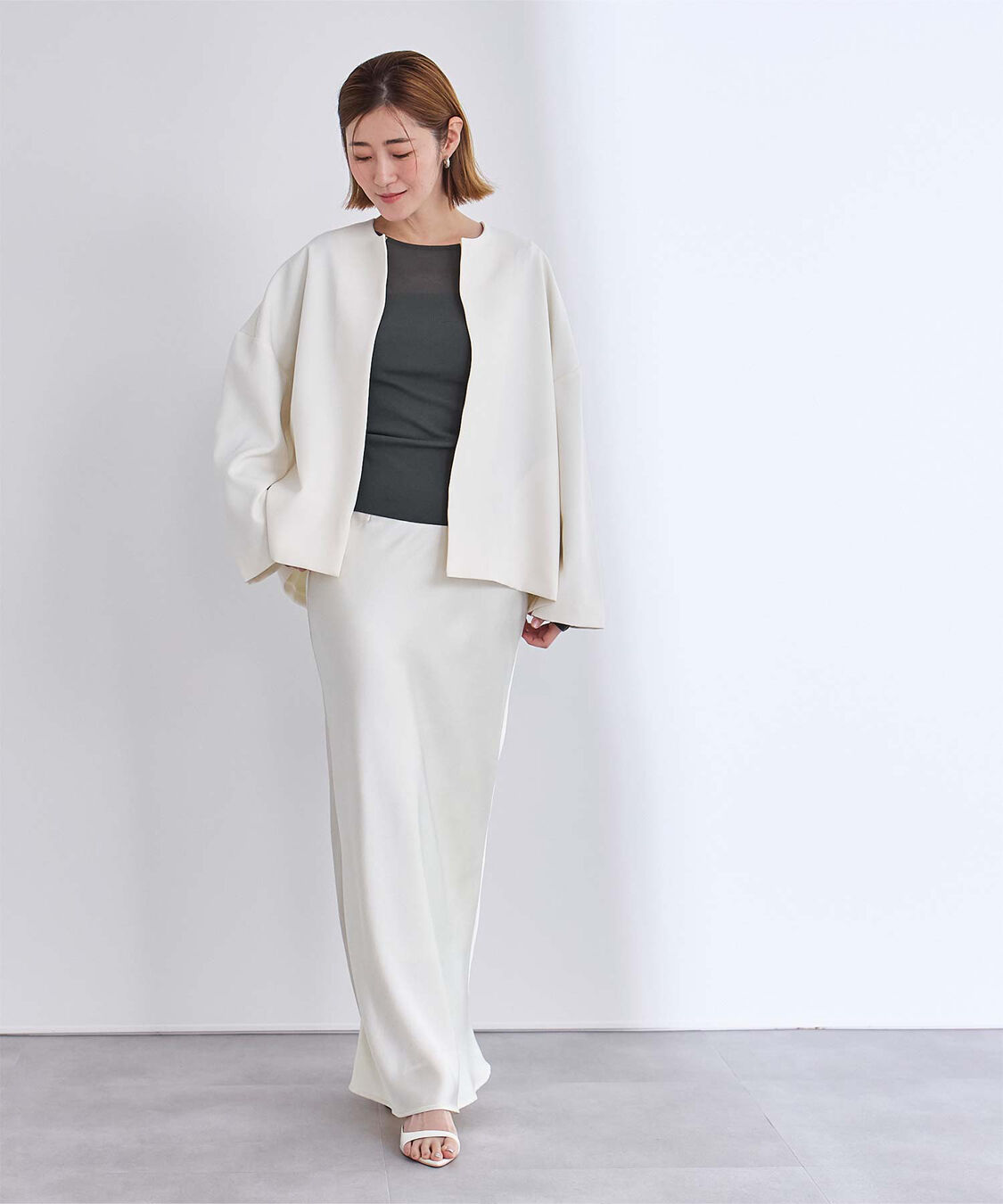 ur's「シアー切替ボートネックニット」|Tシャツ・カットソー|