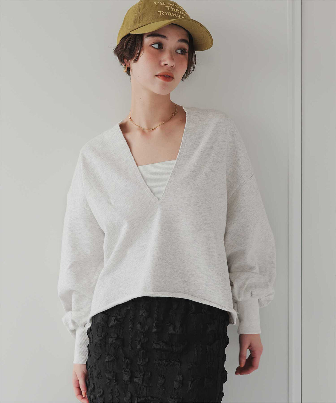 titivate「深Vネックスウェットプルオーバー」|スウェット・ジャージ|