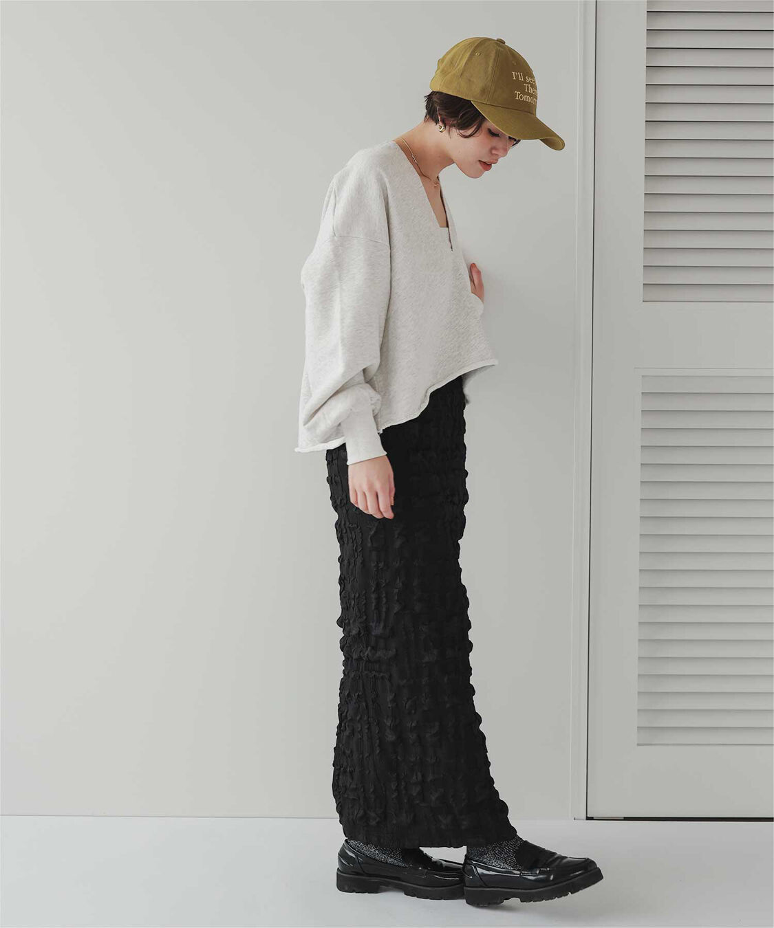 titivate「深Vネックスウェットプルオーバー」|スウェット・ジャージ|