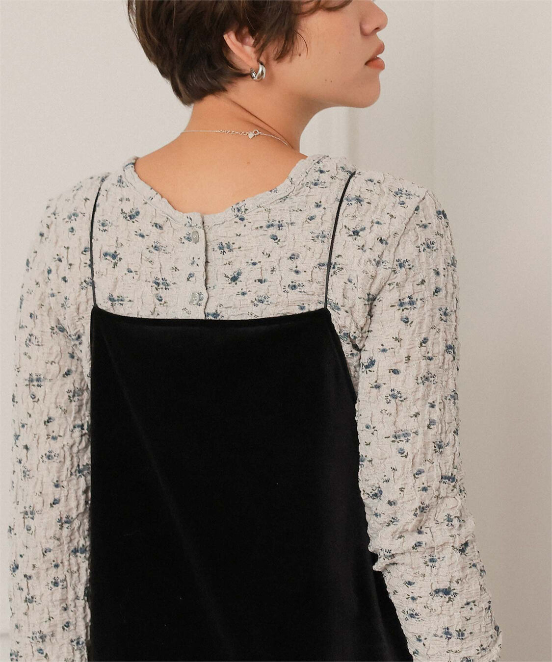 titivate「前後2wayフラワージャガードカットソートップス」|Tシャツ・カットソー|