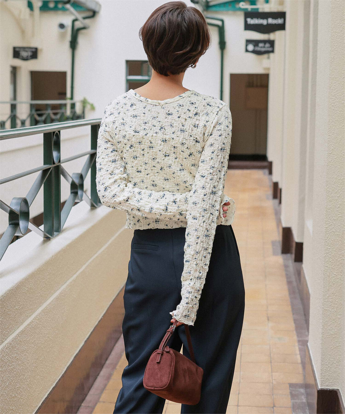 titivate「前後2wayフラワージャガードカットソートップス」|Tシャツ・カットソー|