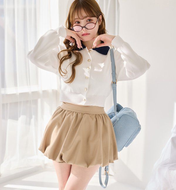  「配色襟付きニット」|ニット・セーター|