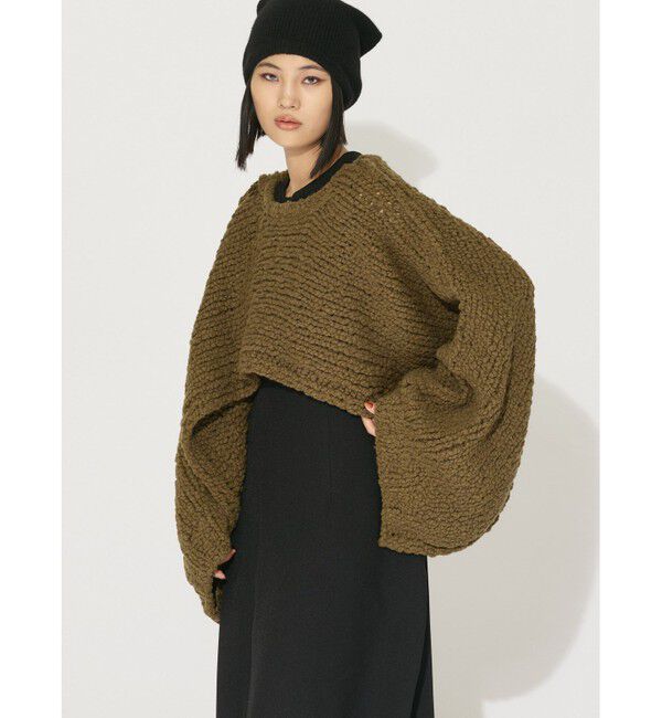 MIDIUMISOLID「MIDIUMISOLID for Ladies ケープボレロ」|ニット・セーター|