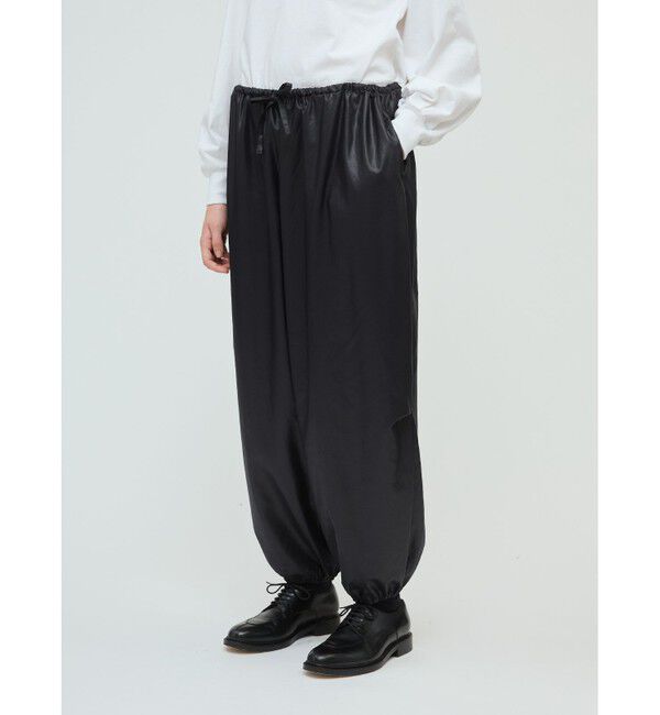 mizuiro ind「mizuiro ind グロッシードローストリングヘムイージーパンツ」|その他|