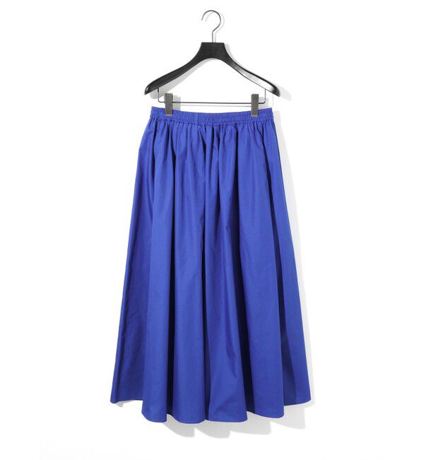 MIDIUMISOLID「MIDIUMISOLID for Ladies タックギャザーボリュームスカート」|スカート|ブルー