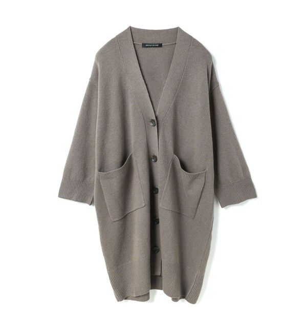 mizuiro ind「mizuiro ind ワイドVネックカーディガン」|カーディガン|グレージュ