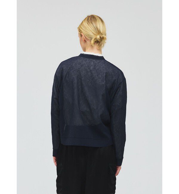 mizuiro ind「mizuiro ind ワッシャーボイルVネックカーディガン」|カーディガン|