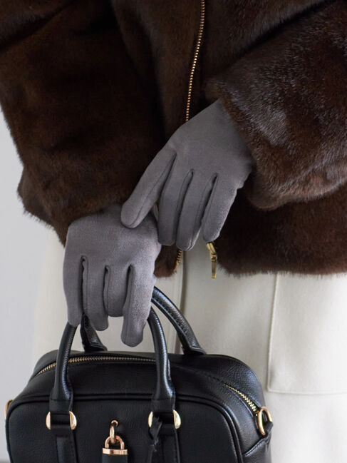 Te chichi「スエード調 グローブ」|手袋|グレー