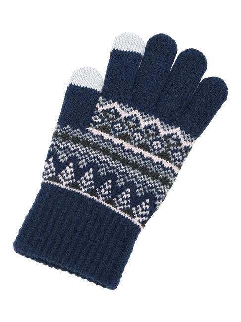 Samansa Mos2 blue「【スマホ対応】裏起毛JQDグローブ」|手袋|