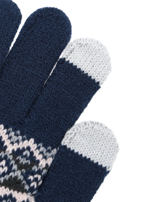 Samansa Mos2 blue「【スマホ対応】裏起毛JQDグローブ」|手袋|