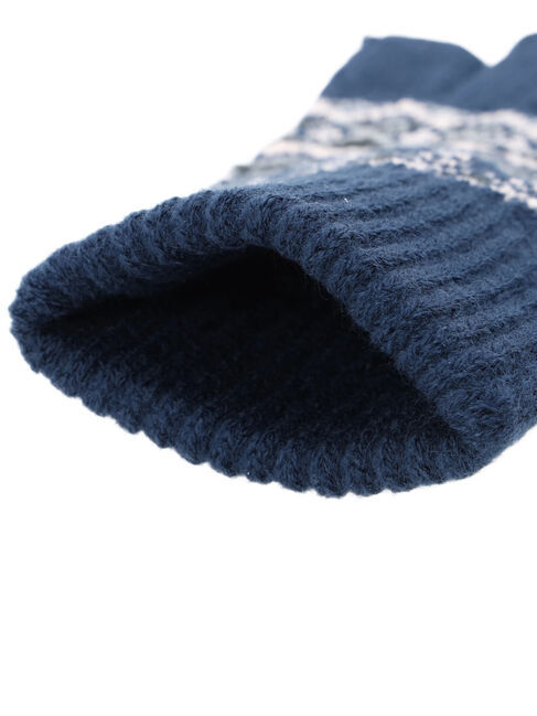 Samansa Mos2 blue「【スマホ対応】裏起毛JQDグローブ」|手袋|