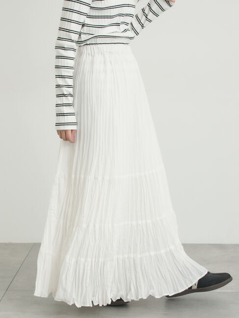 Samansa Mos2「柄アソートワッシャーティアードスカート」|スカート|