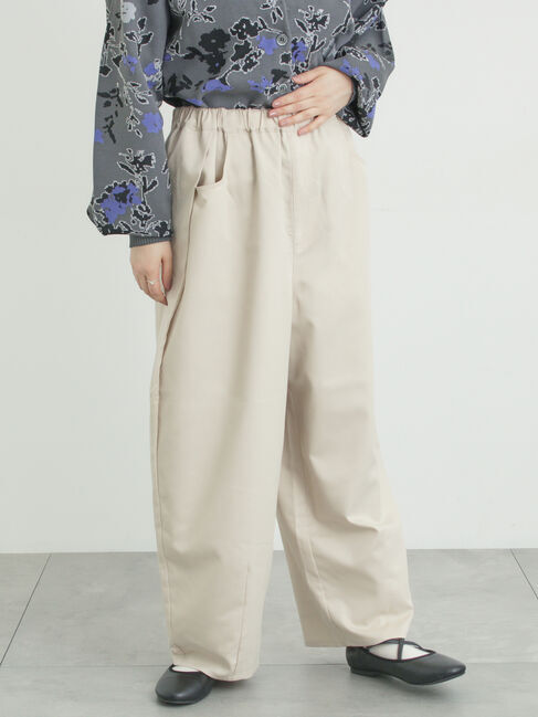 Samansa Mos2「サイド深タックバレルパンツ」|その他|