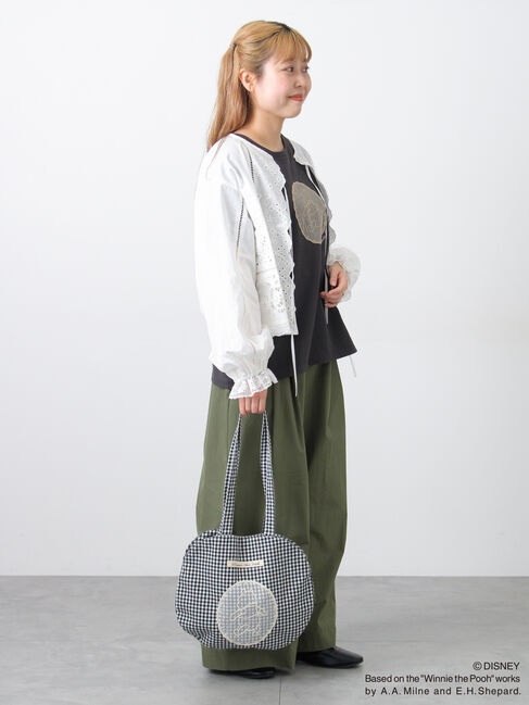 Samansa Mos2「【Disney】くまのプーさんレースモチーフTシャツ」|Tシャツ・カットソー|