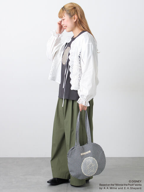 Samansa Mos2「【Disney】くまのプーさんレースモチーフTシャツ」|Tシャツ・カットソー|