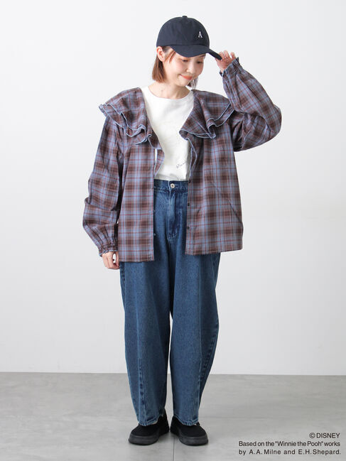 Samansa Mos2「【Disney】くまのプーさんレースモチーフTシャツ」|Tシャツ・カットソー|