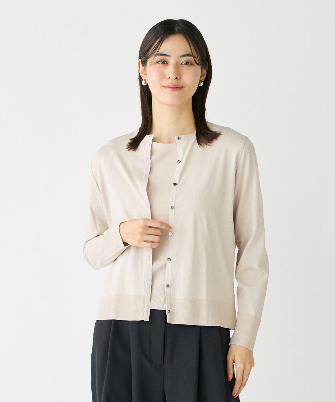 DAY by DAY it&rsquo;s international「クルーネックカーディガン《ガスコットン》」|カーディガン|ベージュ2