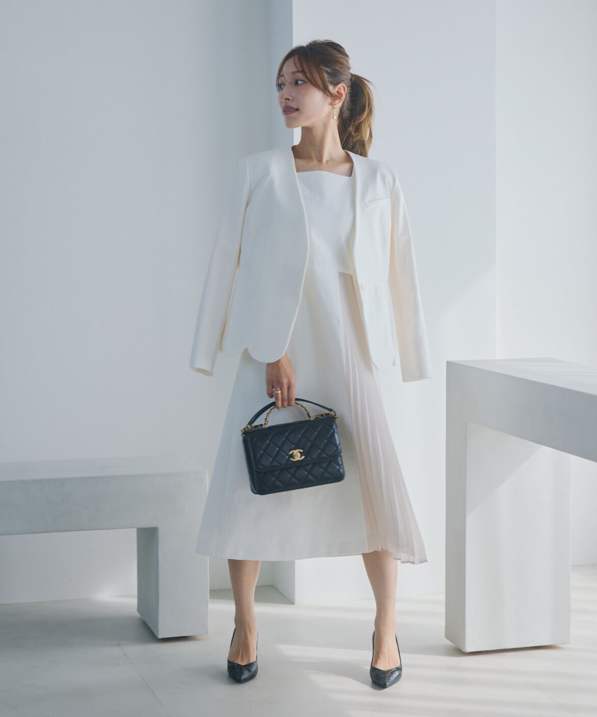 Maglie le cassetto「《大きいｻｲｽﾞ》ﾊﾝｻﾑｽｶﾗｯﾌﾟｼﾞｬｹｯﾄ《M Maglie le cassetto&times;」|ノーカラージャケット|