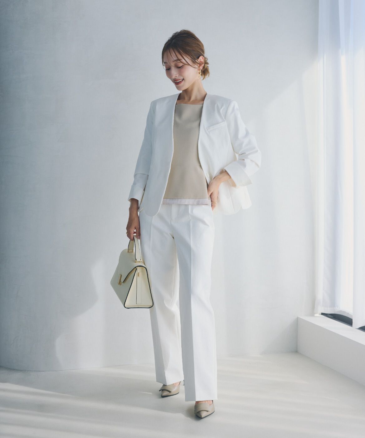 Maglie le cassetto「《大きいｻｲｽﾞ》ﾊﾝｻﾑｽｶﾗｯﾌﾟｼﾞｬｹｯﾄ《M Maglie le cassetto&times;」|ノーカラージャケット|