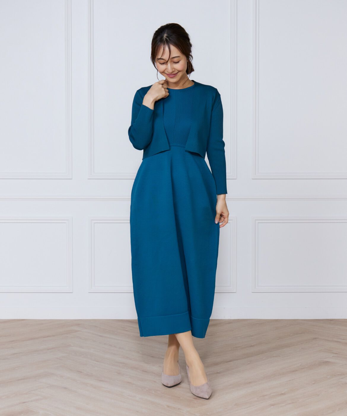 ef-de Black「リブショート丈ボレロ」|カーディガン|