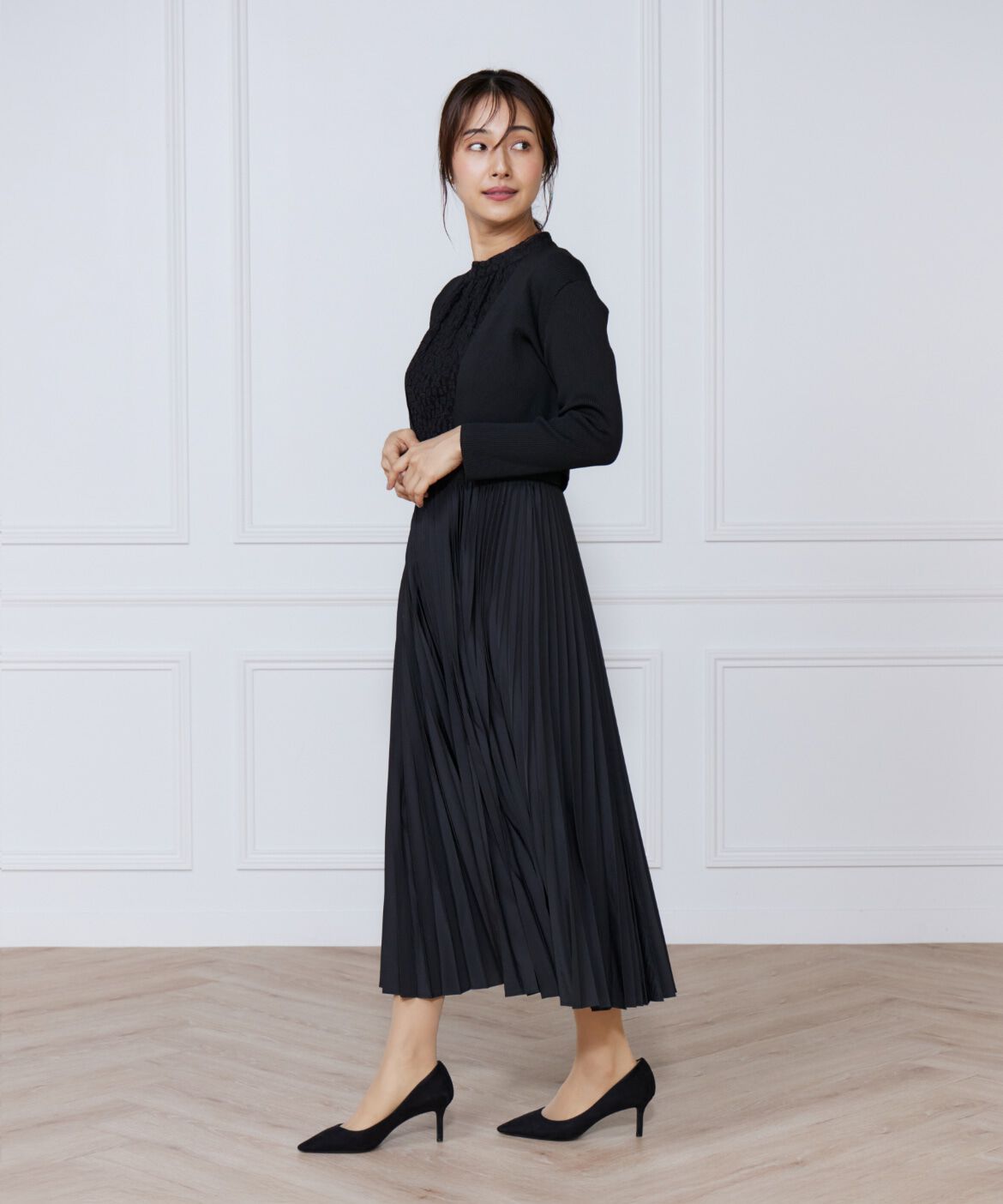 ef-de Black「リブショート丈ボレロ」|カーディガン|