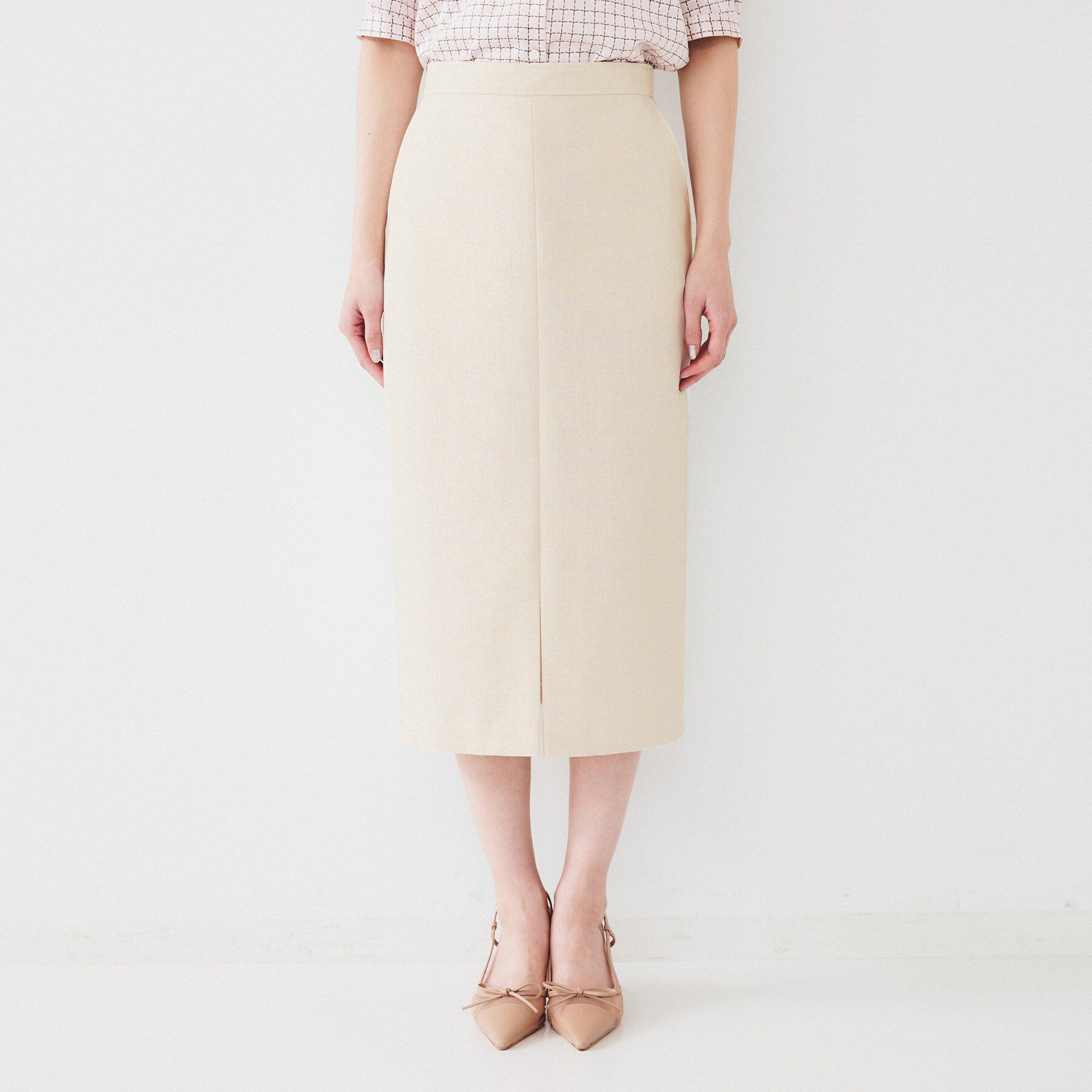 UNTITLED「【セットアップ可能】リネンライクキャンバス ペンシルスカート」|スカート|