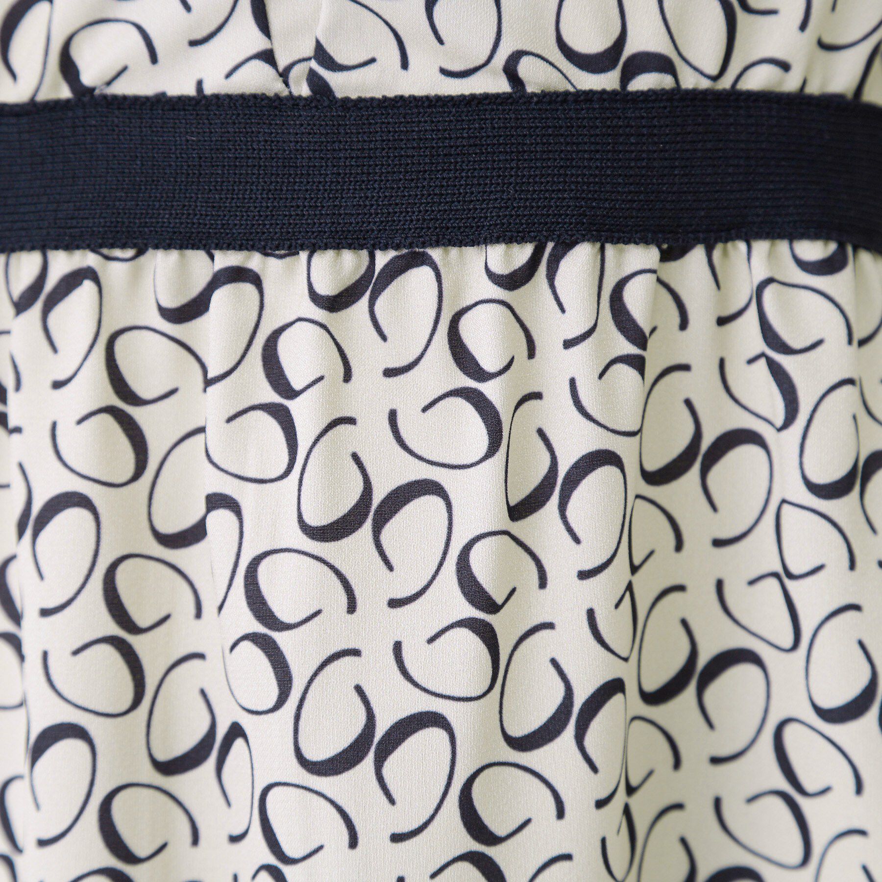 COUP DE CHANCE「【手洗い可】ニット&times;幾何柄プリントドッキングワンピース」|ワンピース|