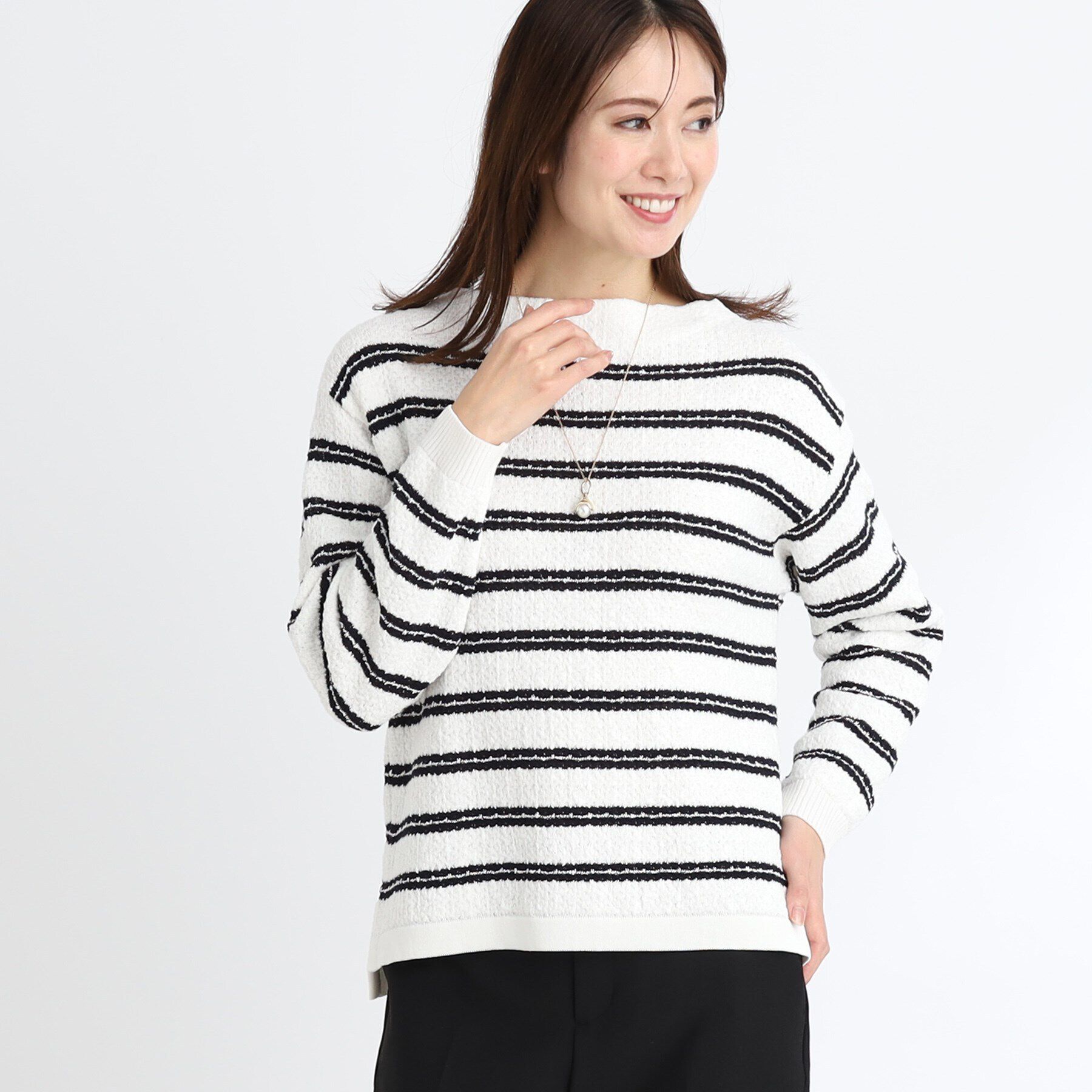 Reflect「ボートネックボーダーニット」|ニット・セーター|