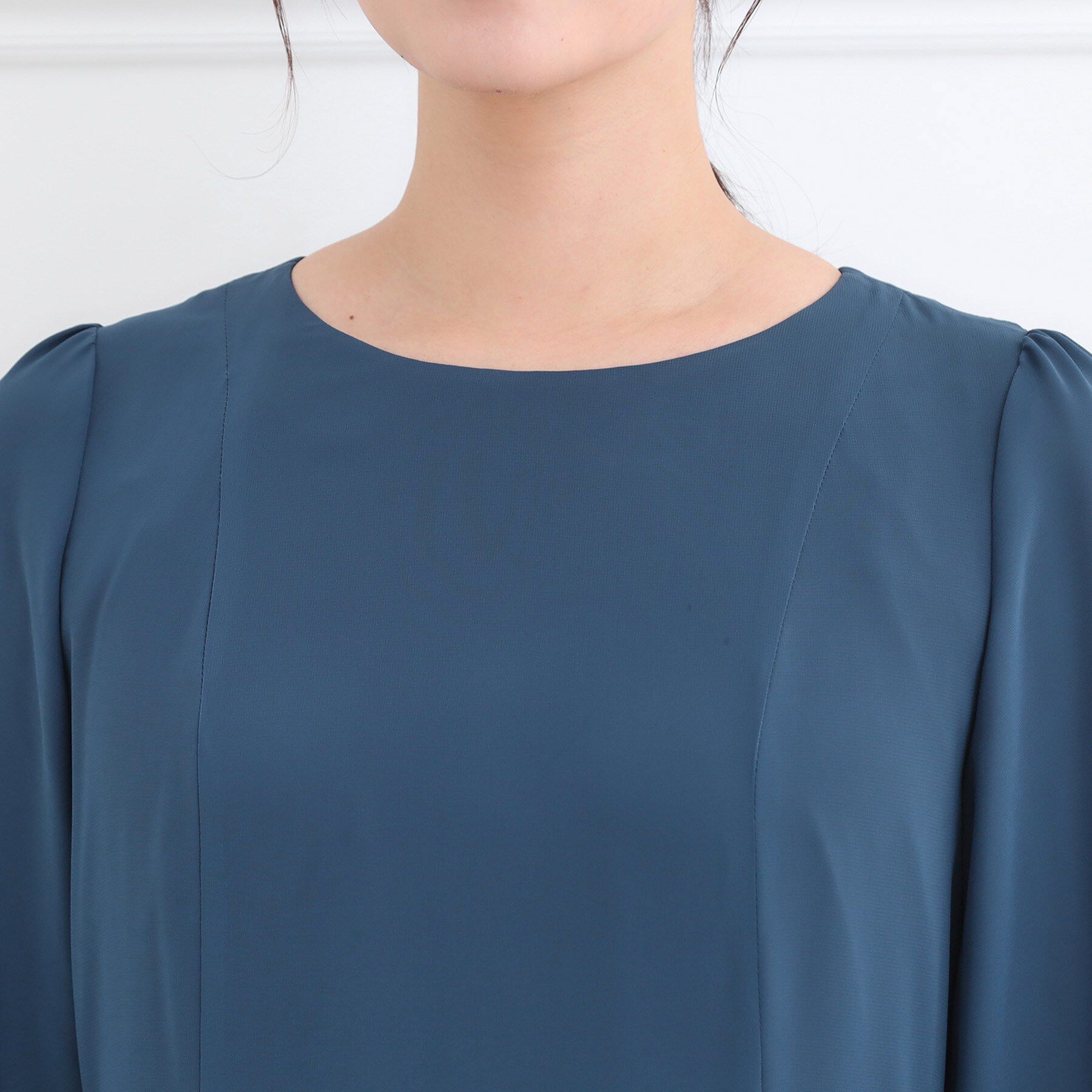 Reflect「【フォーマル／入卒／一枚で着映え◎】シフォン&times;幾何柄レースプリーツワンピース」|ワンピース|