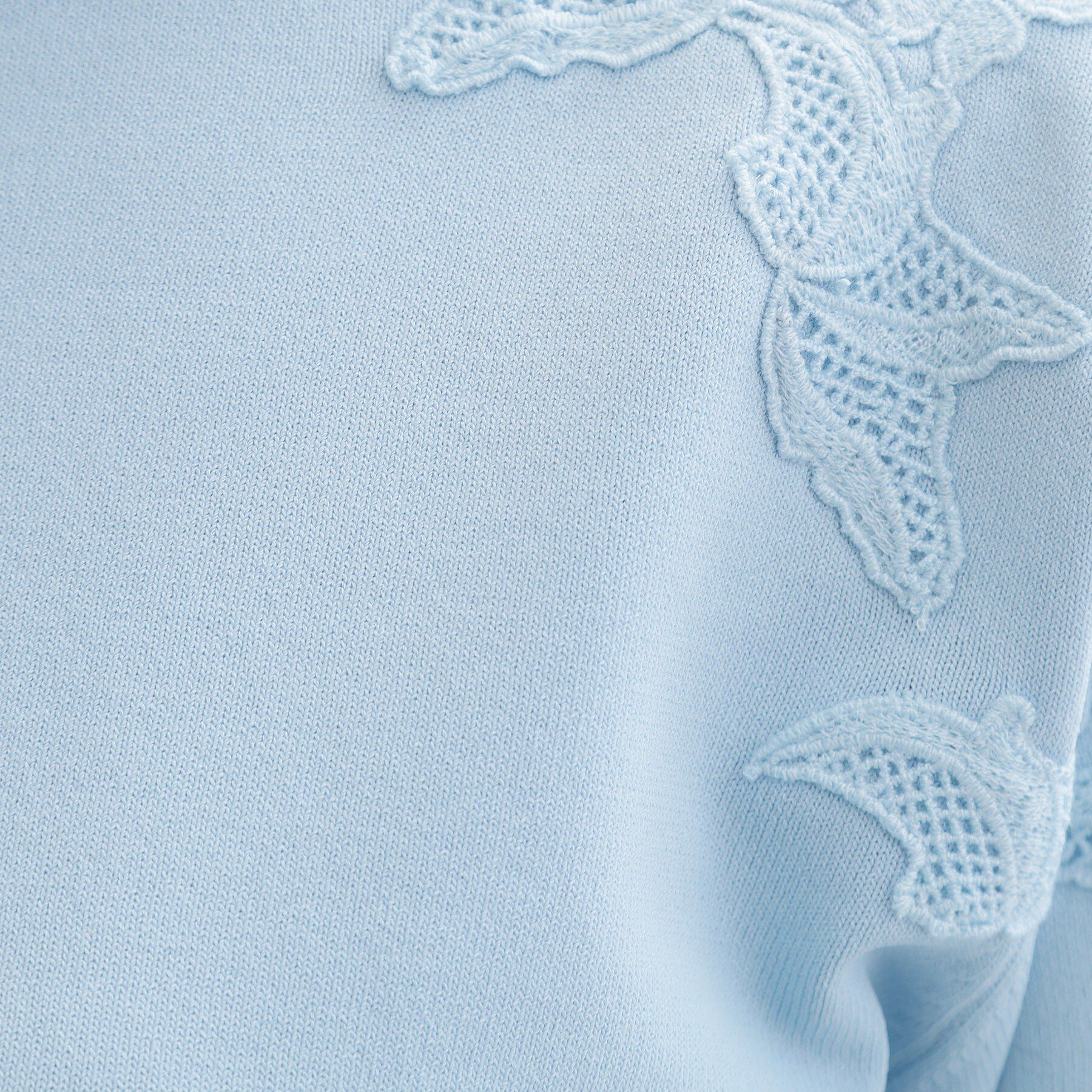 Reflect「レースデザインスリーブニットプルオーバー」|ニット・セーター|