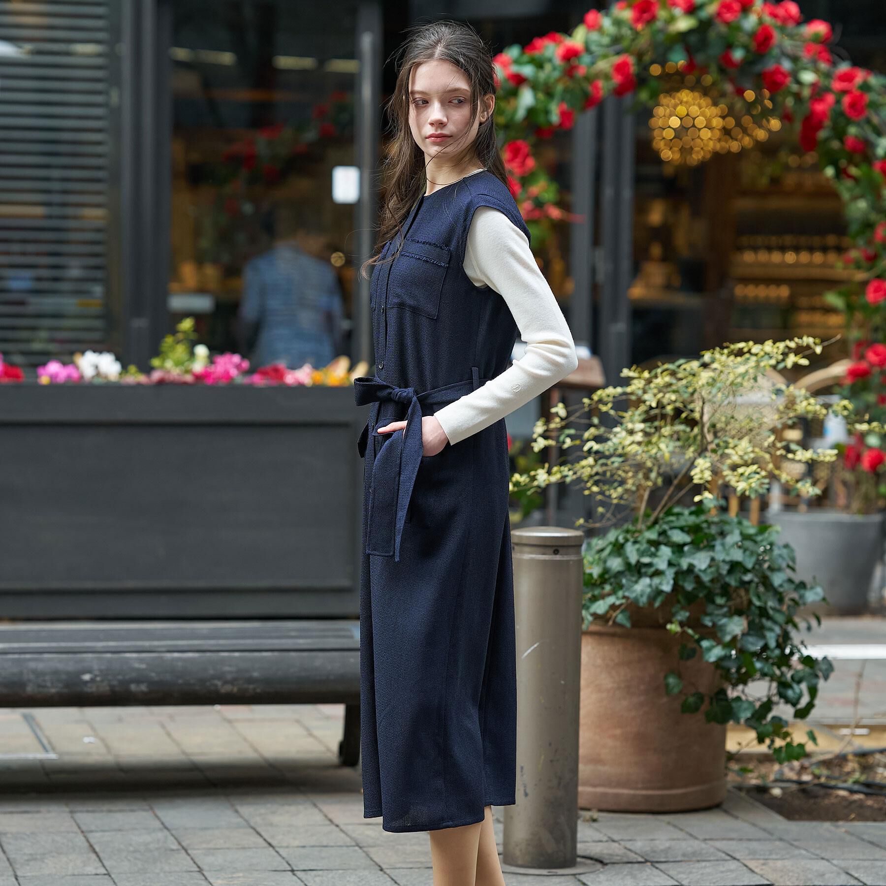 DRESSTERIOR「ウォッシャブルツイードライクワンピース」|ワンピース|