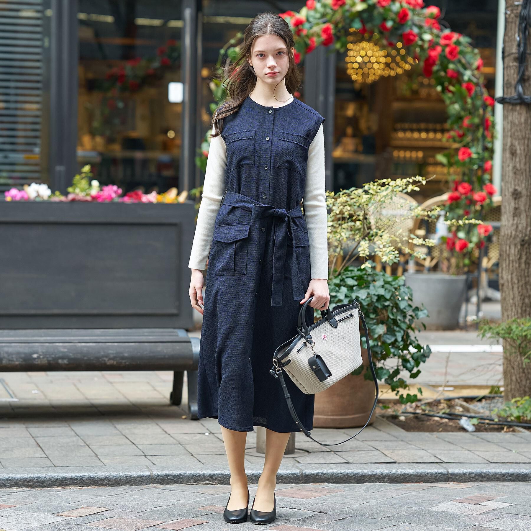 DRESSTERIOR「ウォッシャブルツイードライクワンピース」|ワンピース|