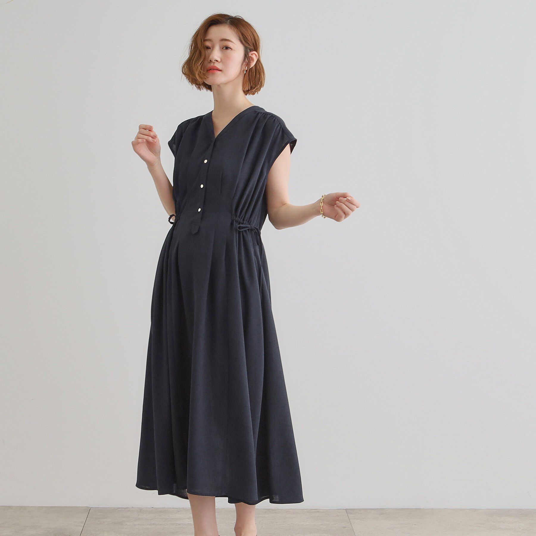 grove「【雑誌掲載】大人の抜け感、清涼サマーワンピース」|ワンピース|ネイビー(094)