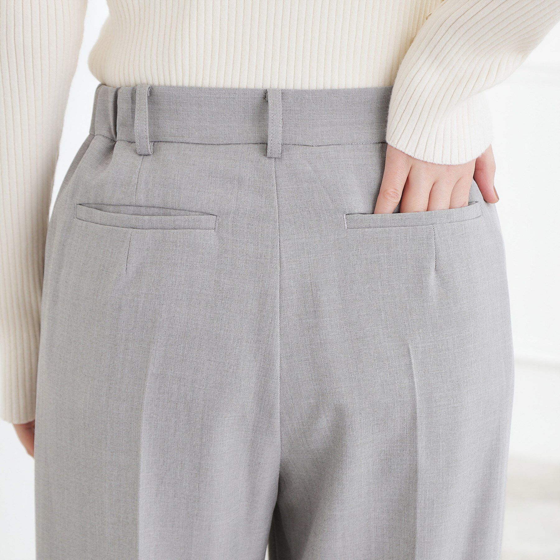 grove「【マシンウォッシュ/防シワ/S-3L】着回しできるカセット服テーパードパンツ」|その他|