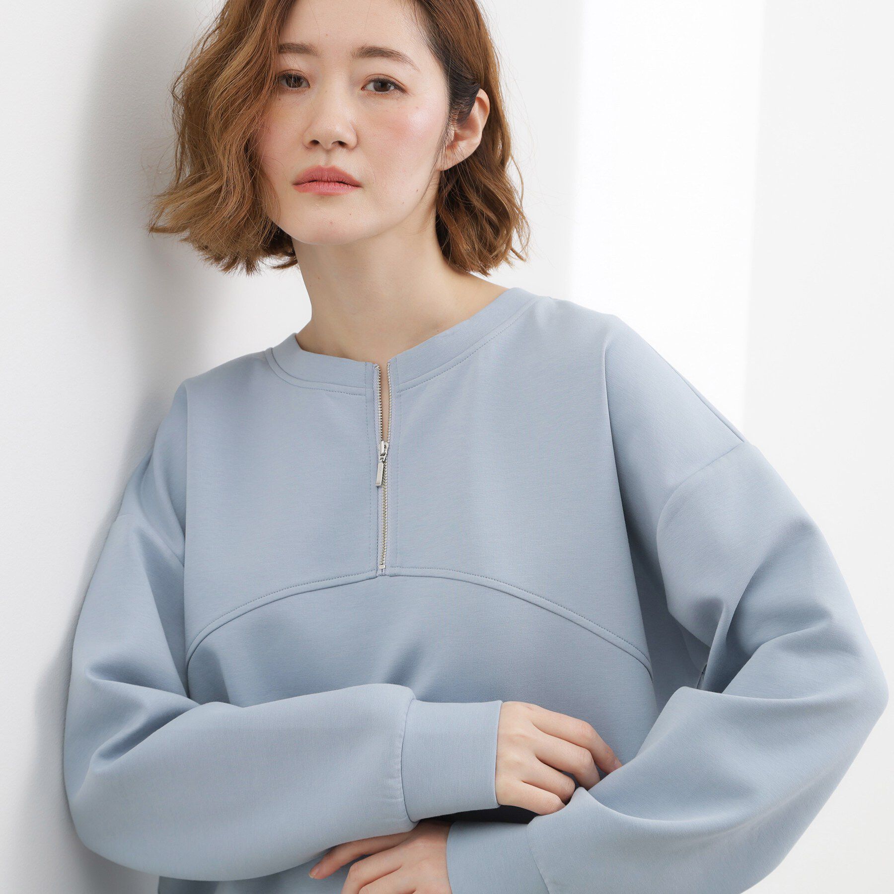 grove「2WAYハーフジップスウェット」|パーカー|