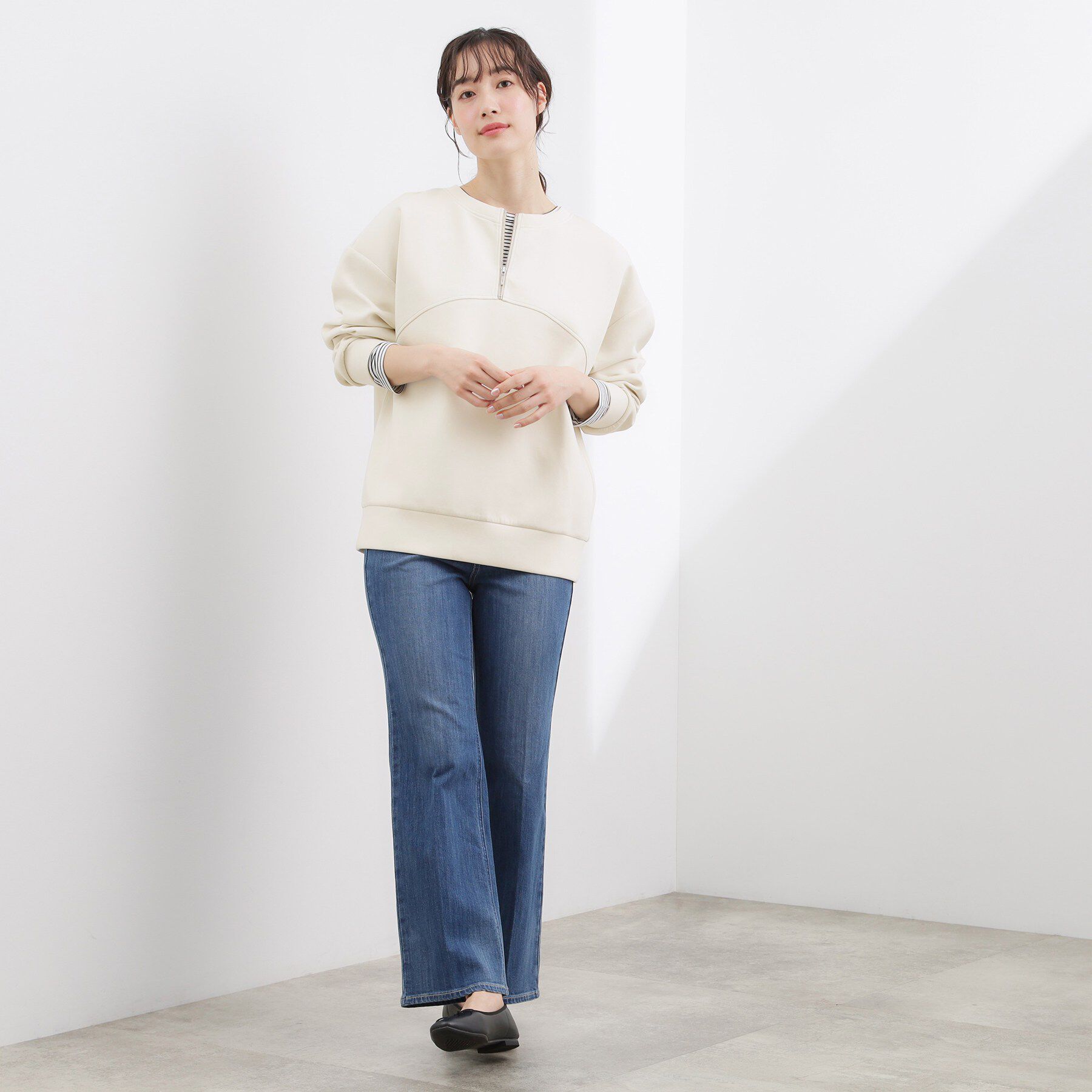 grove「2WAYハーフジップスウェット」|パーカー|