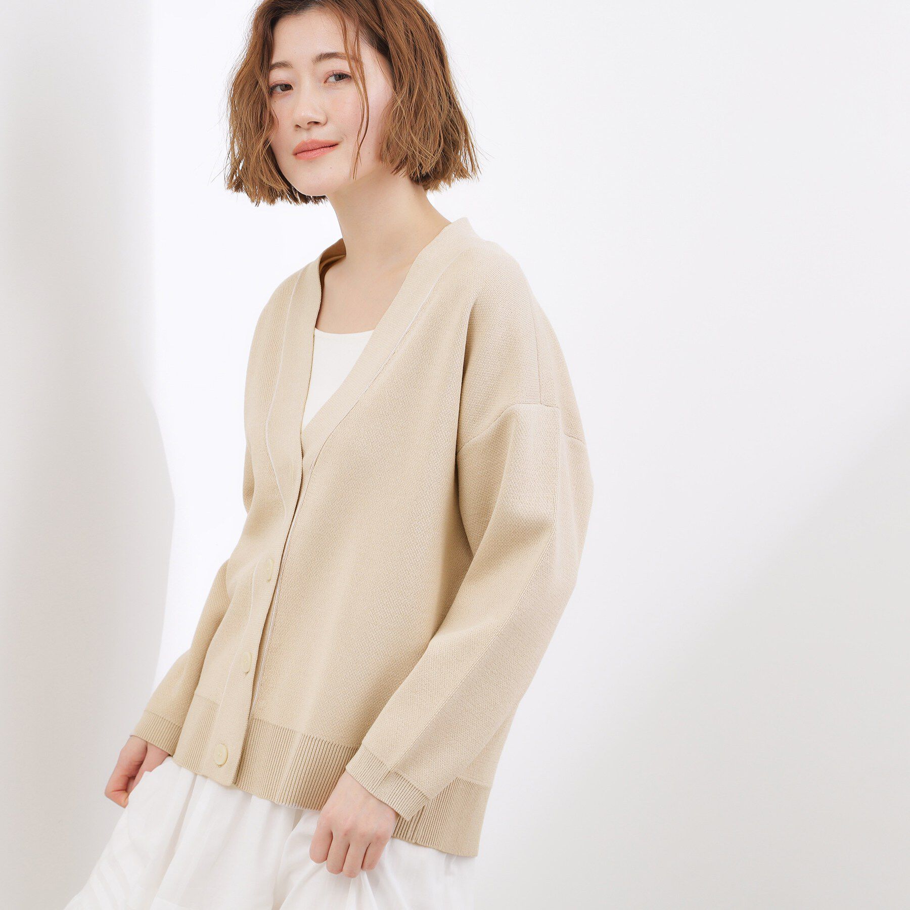 grove「オーバーサイズVネックカーディガン」|カーディガン|