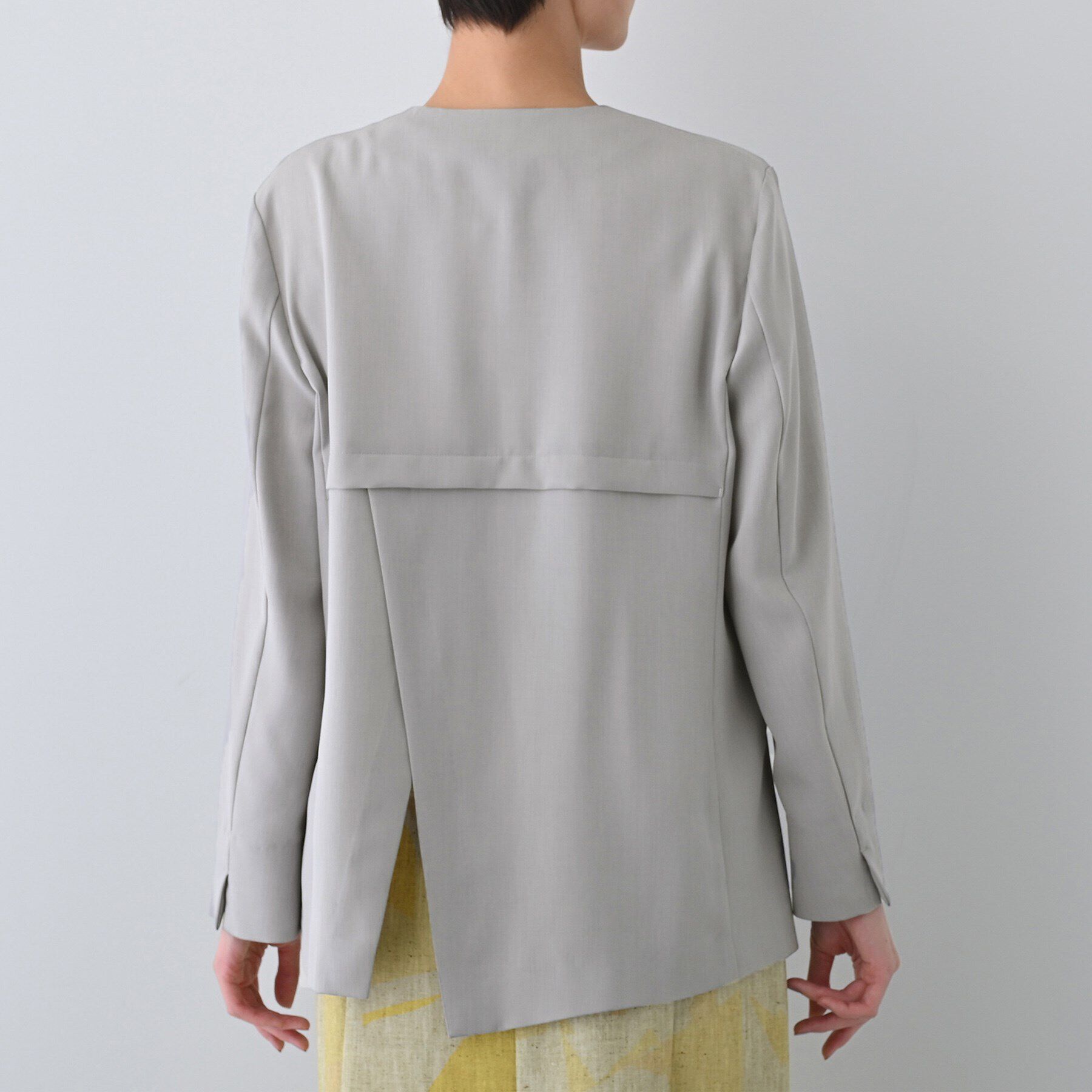 INDIVI「【洗える／バックシャン】ハンサムノーカラージャケット」|ノーカラージャケット|