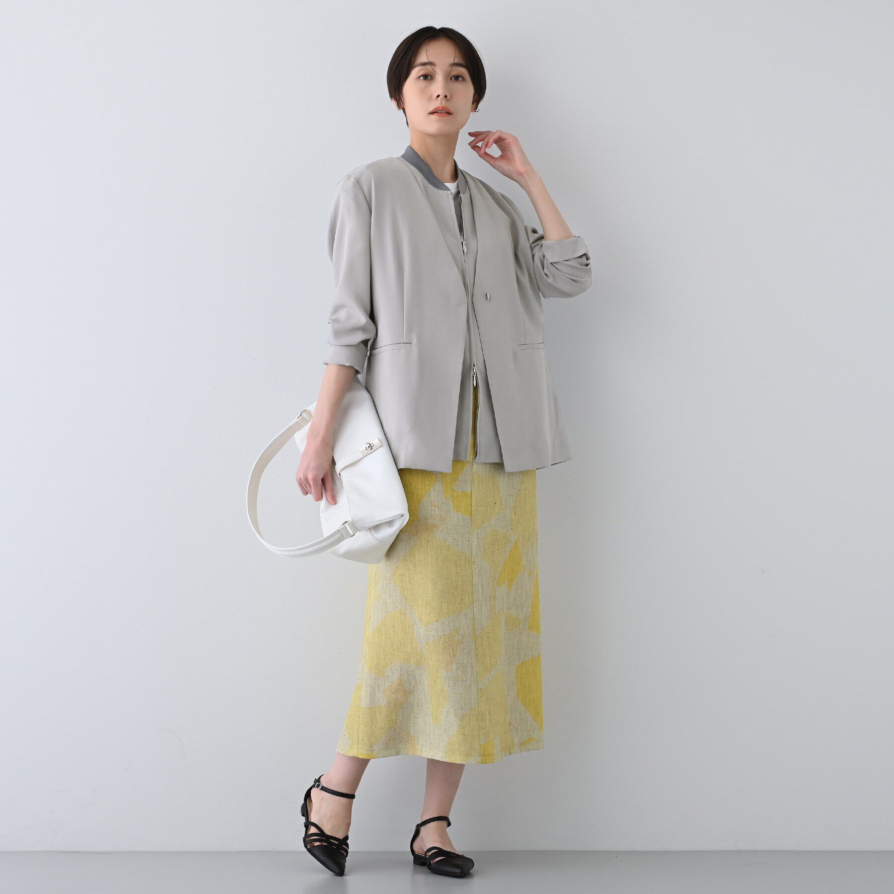 INDIVI「【洗える／バックシャン】ハンサムノーカラージャケット」|ノーカラージャケット|