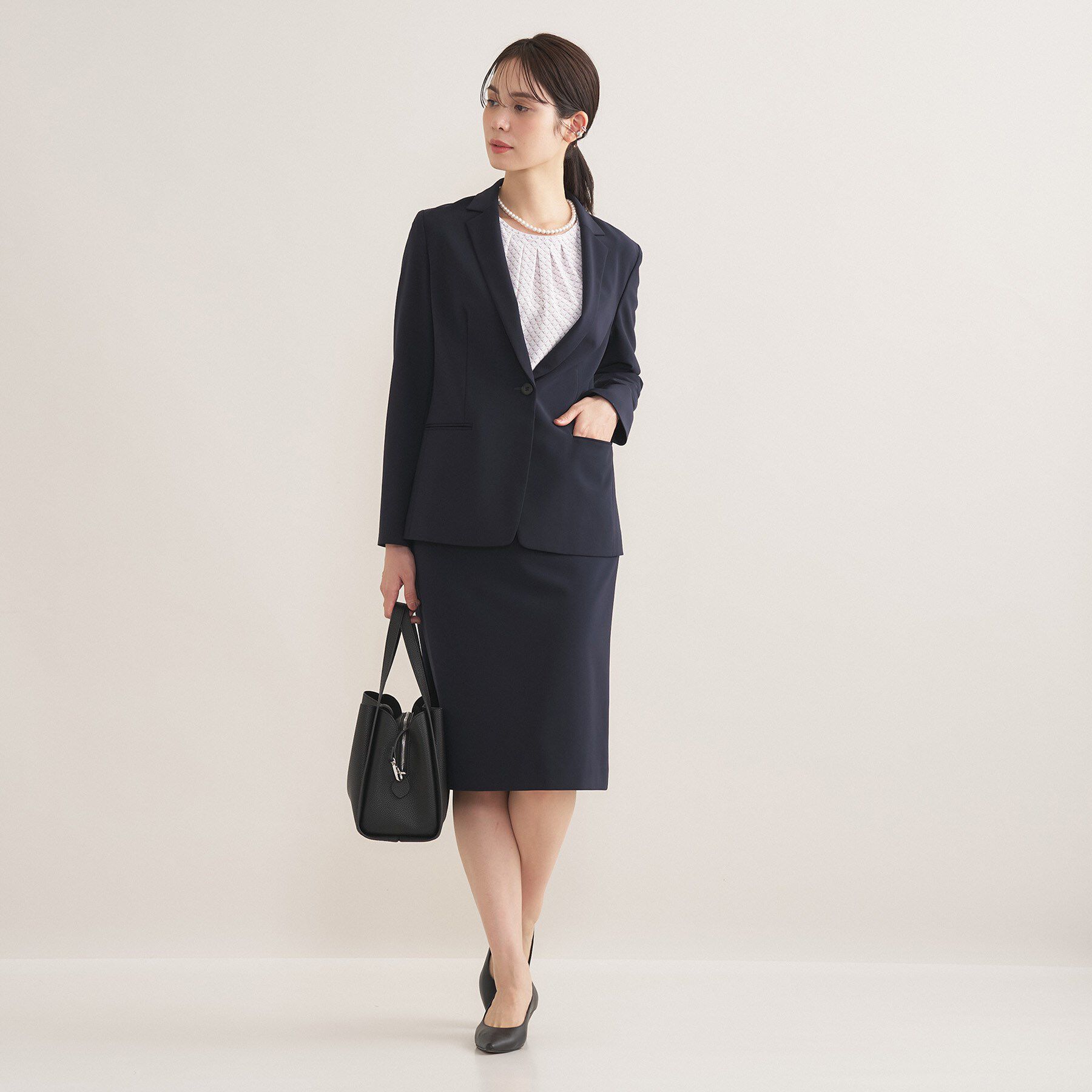 INDIVI「【通勤スーツ／洗える】ストレッチストレートスカート」|スーツ|