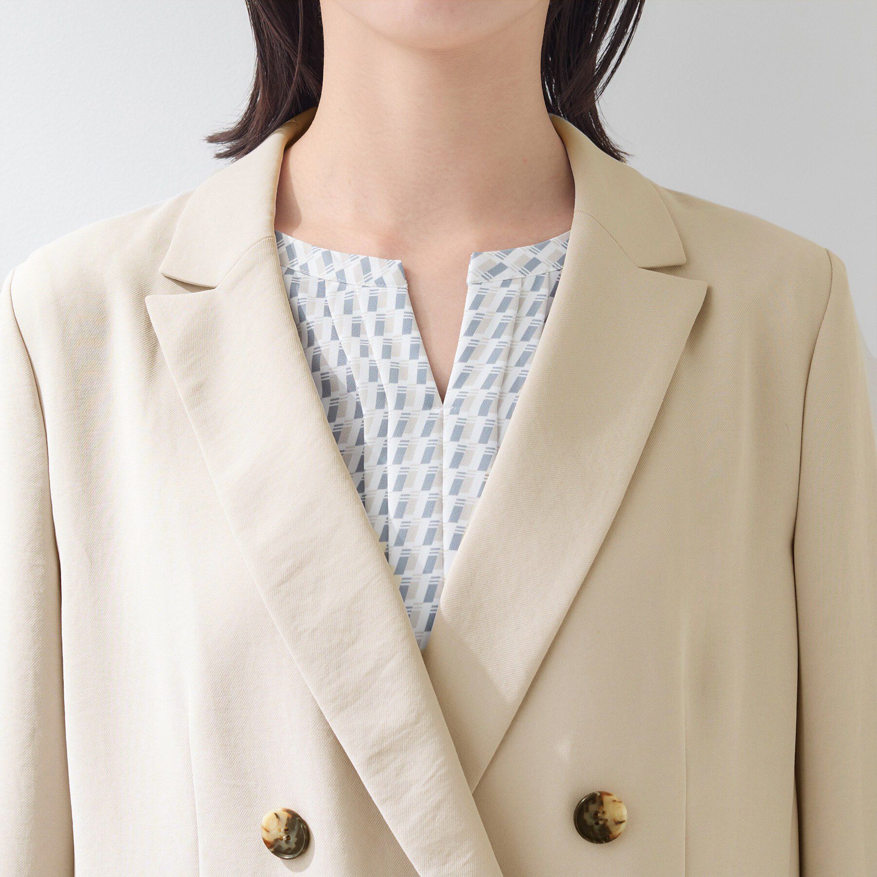 INDIVI「【洗える／多機能／SETUP可】着る日傘ダブルジャケット」|テーラードジャケット|