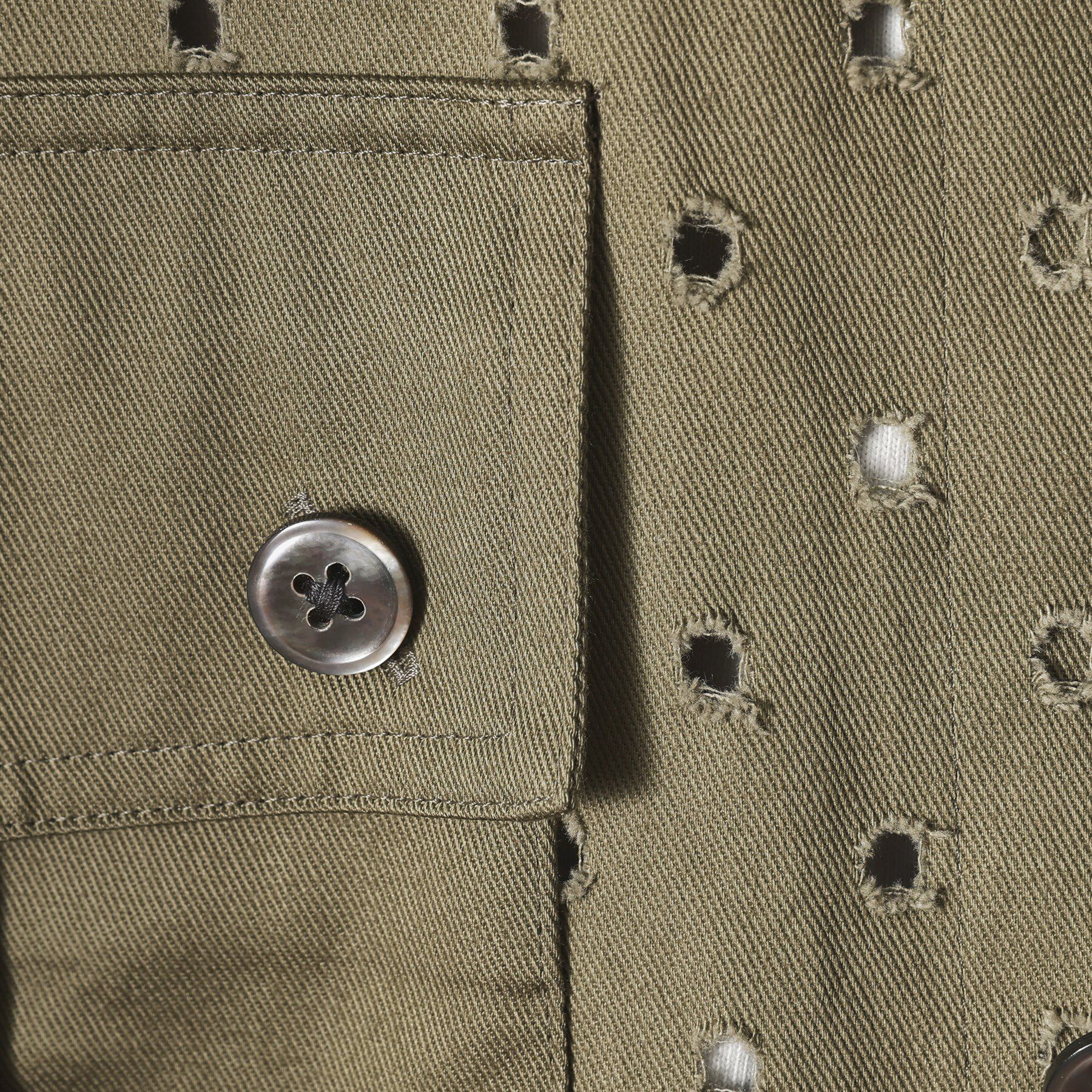 40CARATS&525「ツイルオパールオーバーシャツ」|シャツ・ブラウス|