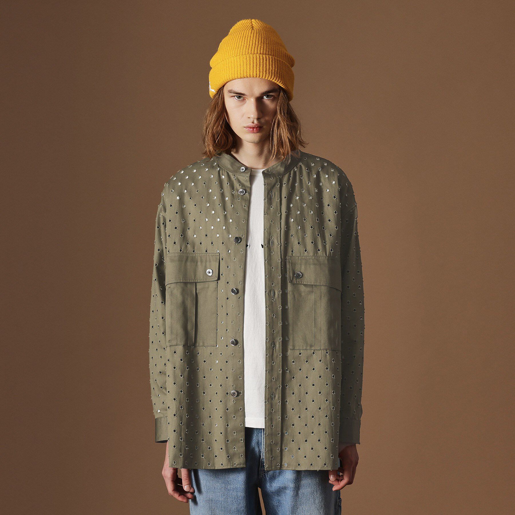 40CARATS&525「ツイルオパールオーバーシャツ」|シャツ・ブラウス|