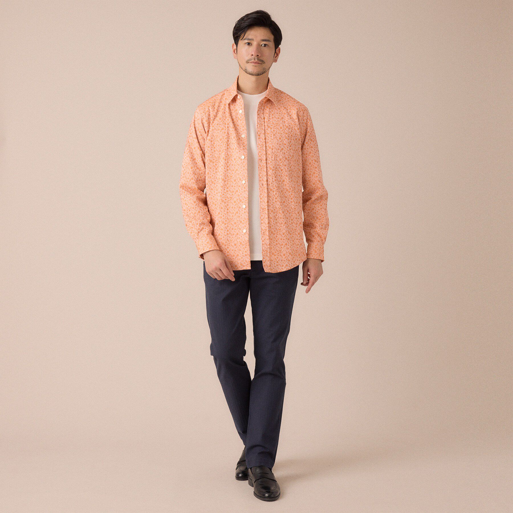 TAKEO KIKUCHI「播州 ドビーストライプ フラワーシャツ」|シャツ・ブラウス|