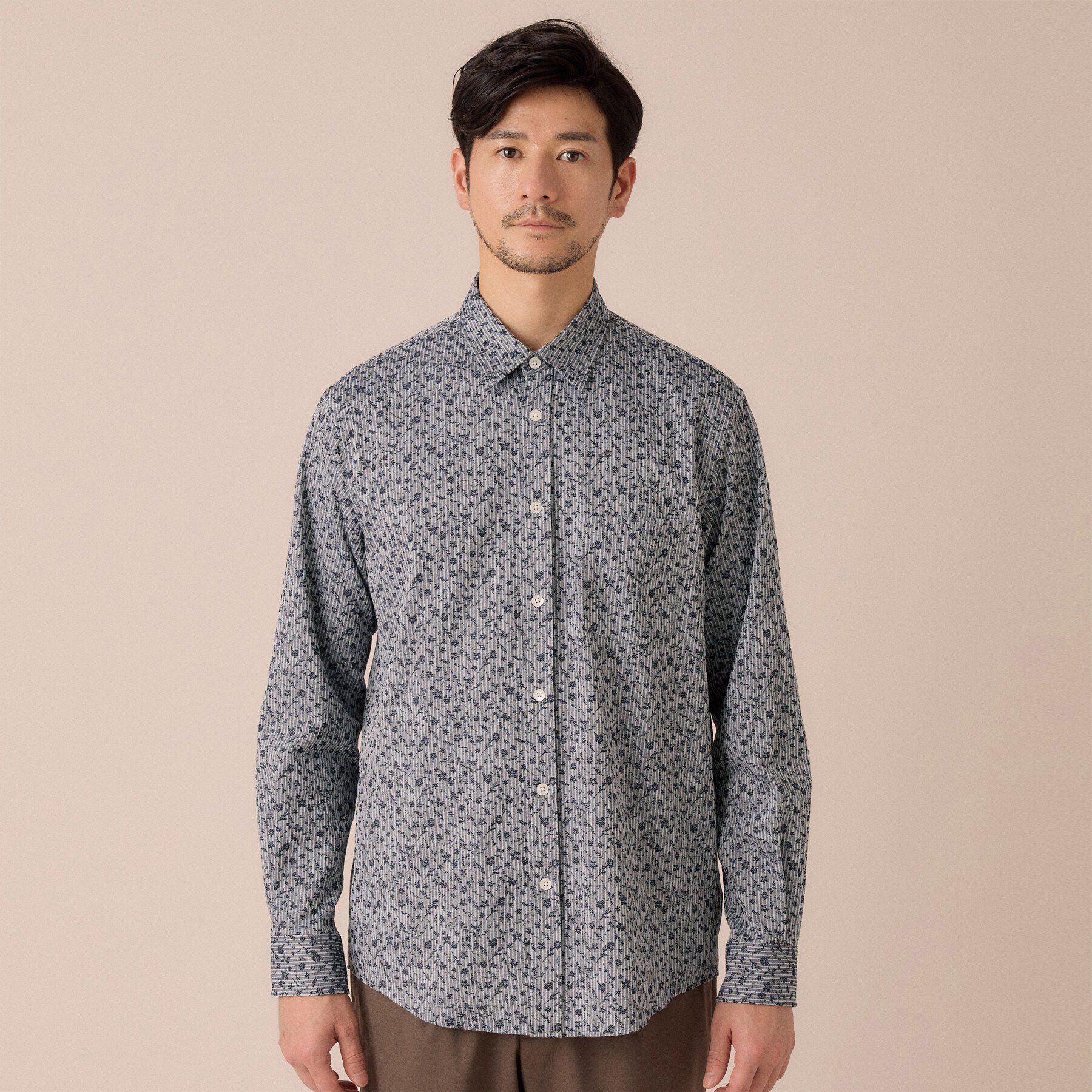 TAKEO KIKUCHI「播州 ドビーストライプ フラワーシャツ」|シャツ・ブラウス|