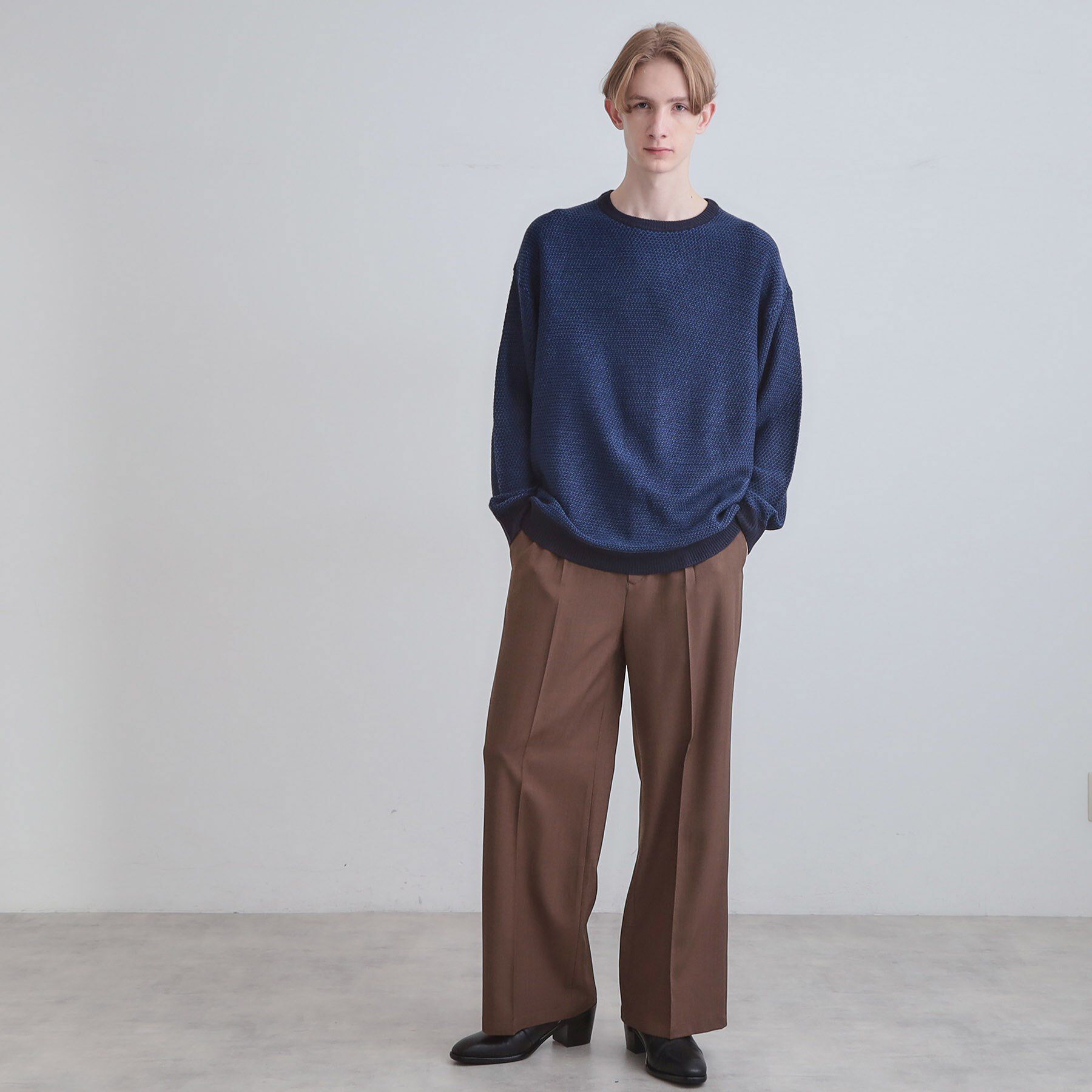 tk.TAKEO KIKUCHI「バーズアイライクボーダーニット」|ニット・セーター|